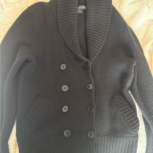 Ralph Lauren Black Double-Breasted Cardigan
